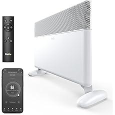 Ballu Convection Panel Space Heaters,Whole Room Heater for Indoor Use with Smart Thermostat,Remote,24h Timer,Eco,Portable Standing and Wall Mount,1500W Electric Space Heaters for Indoor Use Large Room