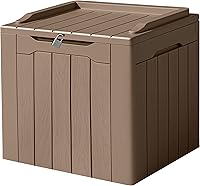 Vista 30 de Devoko Caja de almacenamiento para exteriores de 31 galones, caja de resina impermeable para terraza, con cierre y resistente a los rayos UV