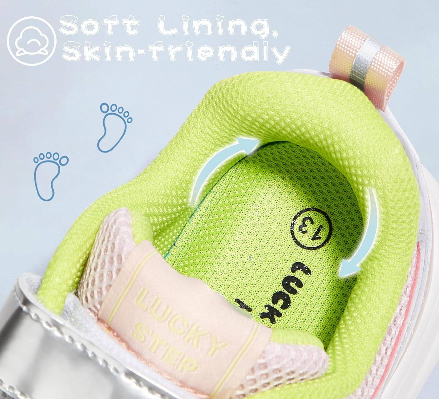 LUCKY STEP Kids Tennis Running Shoes for Children Athletic Sports Gym Lightweight Casual Walking Wide Shoes Toddler School Sneakers - Image 6