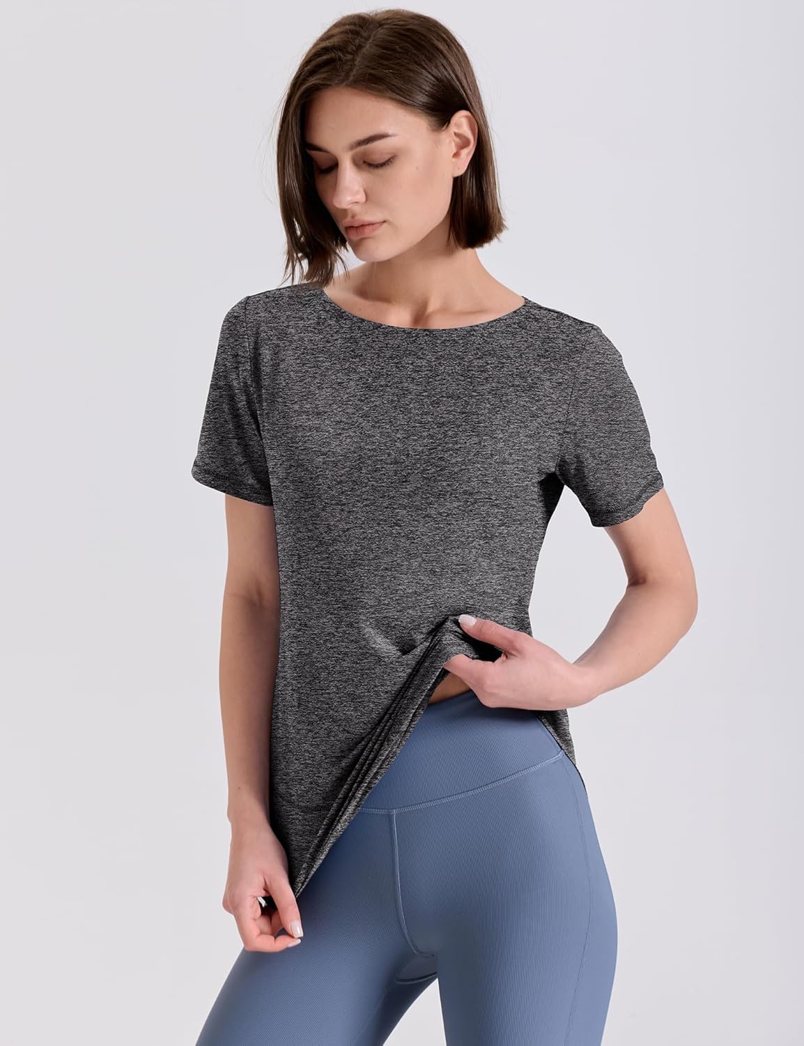 Kistore Workout Tops for Women Short Sleeve Boat Neck Loose Fit Gym T-Shirt Athletic Casual Tee Shirts - Image 5