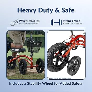 KneeRover 松葉杖代わりになる三輪車 Amazon | 松葉杖の代わりとなるデュアルブレーキシステム付き