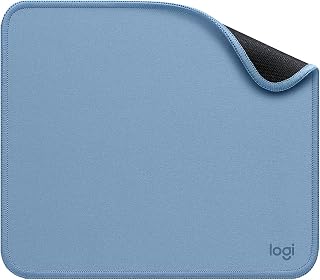 Logitech Studio Series Mouse Pad - Smooth Glide, Spill-Resistant, Anti-Slip Rubber Base, Eco-Friendly Recycled Materials, Blue Grey, 7.9x9.1in