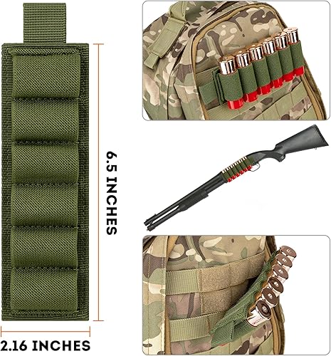 Miniatura 4 de IronSeals Tactical Outdoor 6 Round Shotgun Shell Holder munición pistola bala recarga titular con adhesivo adhesivo adhesivo