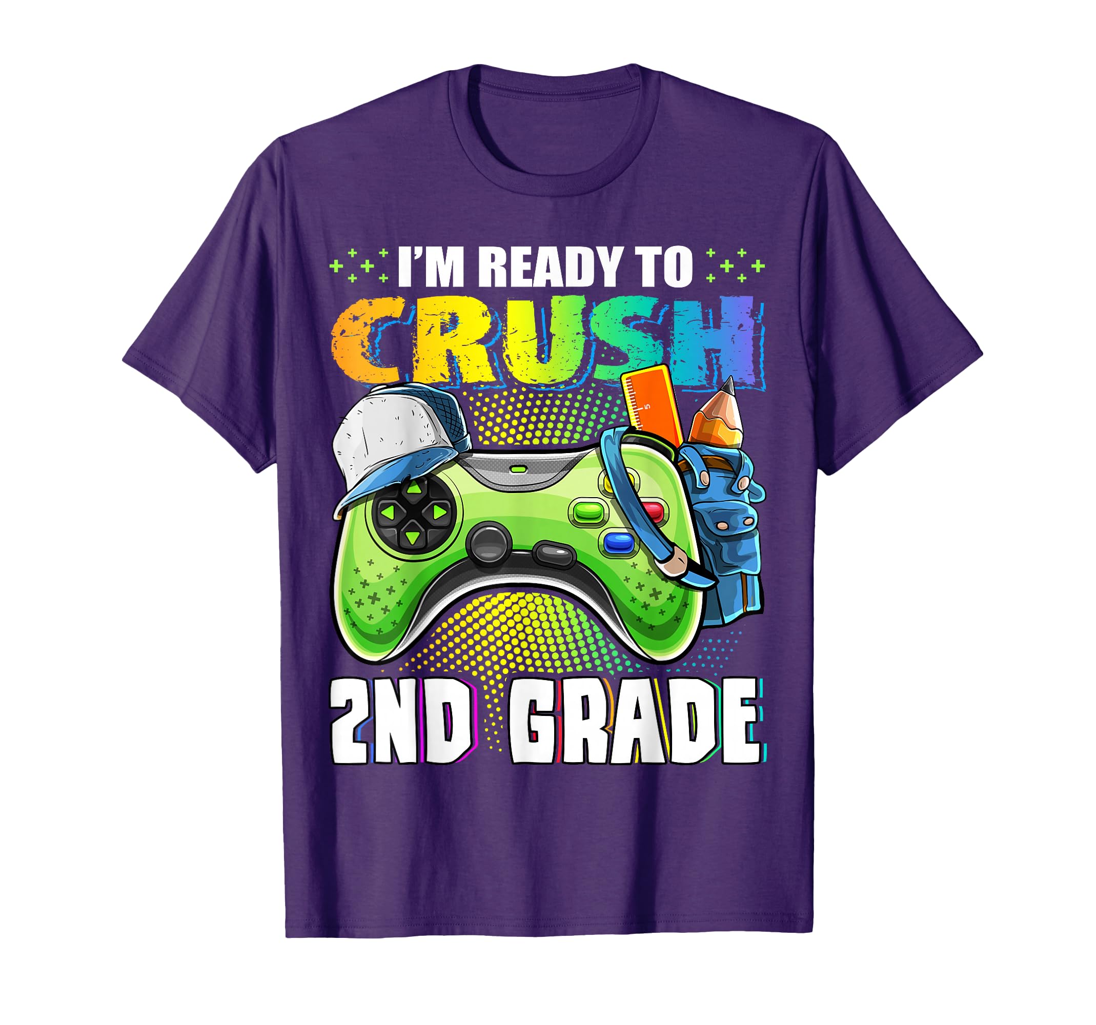 I'm Ready to Crush 2nd Grade Back to School Video Game Boys T-Shirt