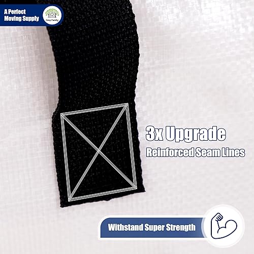 Miniatura 5 de Cosy Family Paquete de 4 Bolsas de Mudanza Extra Grandes de Servicio Pesado con Correas de Mochila - Asas y Cremalleras Resistentes, Contenedores de