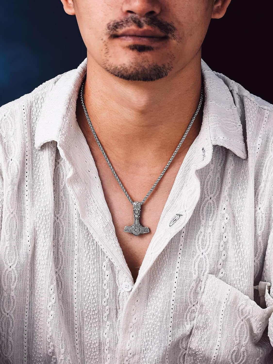 Bandmax Stainless Steel Viking Hammer Pendant Necklace for Men Silver/Black/Gold Mjolnir Mens Norse Style Jewelry - Image 4