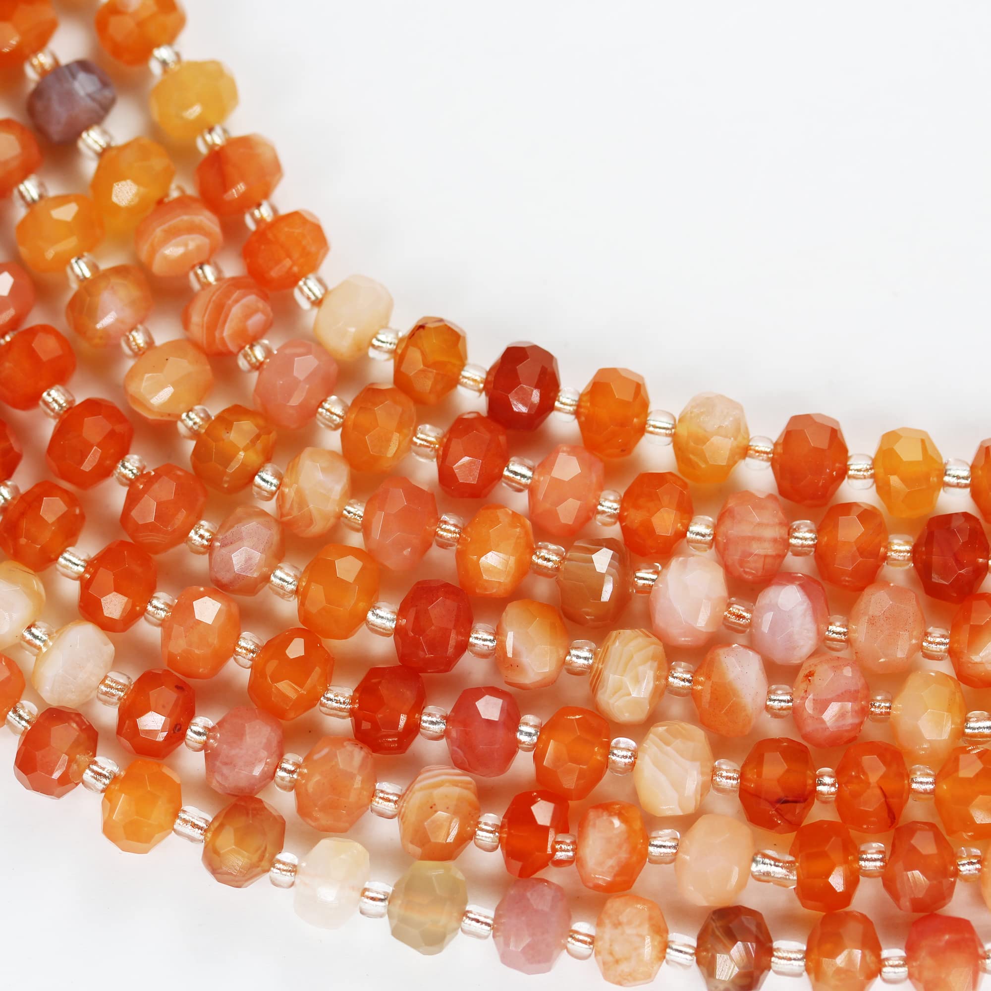 Brin de perles-Cornaline naturelle 8mm ⋆ Les Minéraux d'Elo