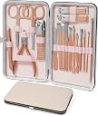 VORLA Stainless Steel Professional Manicure Set Nail Cutter For Women Nail Scissors Luxury Grooming Kit Manicure Pedicure Kit For Women & MeN (18 IN 1 MANICURE) gallery image