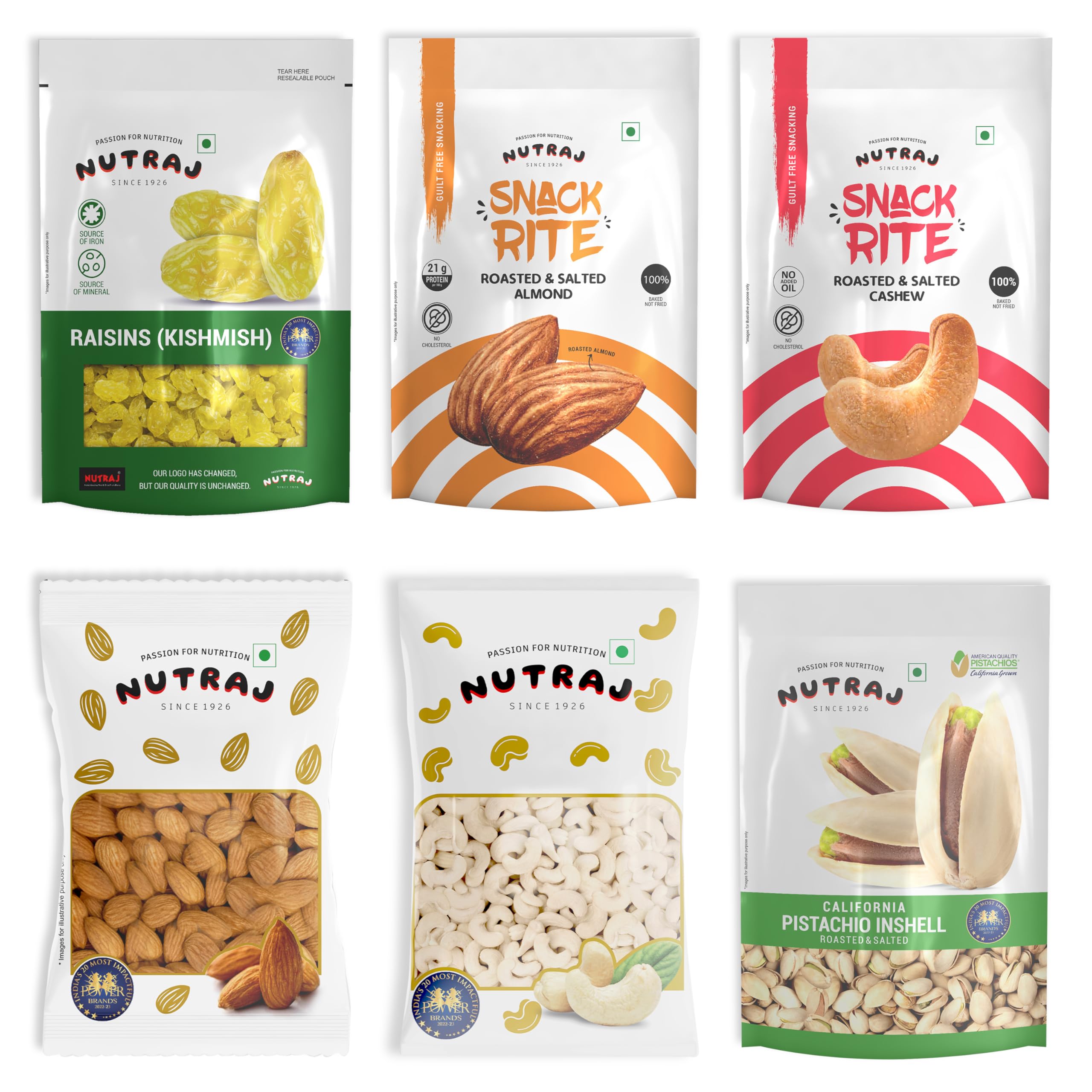 Nutraj Dry Fruit Combo 1100g Raw (Almond, Cashew, Pista, Raisin) 200g each + Roasted & Salted (Almond, Cashew) 150g each. (B0D2N7TTR9) Amazon Price History, Amazon Price Tracker