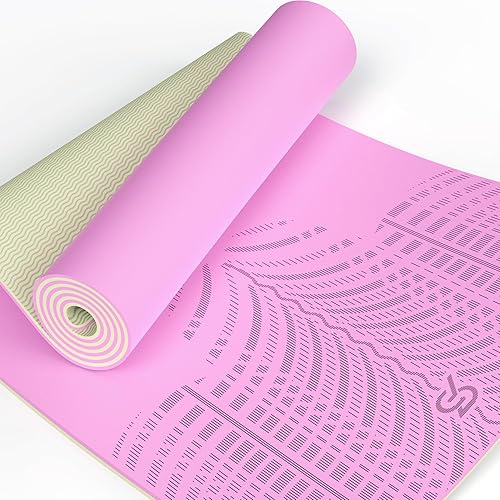 Miniatura 10 de LOLLIPOP Thick Yoga Mat, Non-Slip Exercise Mat for Yoga, Pilates, Stretching Fitness & Exercise Mat with Easy-Cinch Carrier Strap Paletas rosadas de