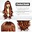 HAIRCUBE Auburn Wig with Bangs for Women Auburn Long Wavy Hair Wig Curly Wavy Synthetic Wigs for Girls Daily Party Use 26Inch