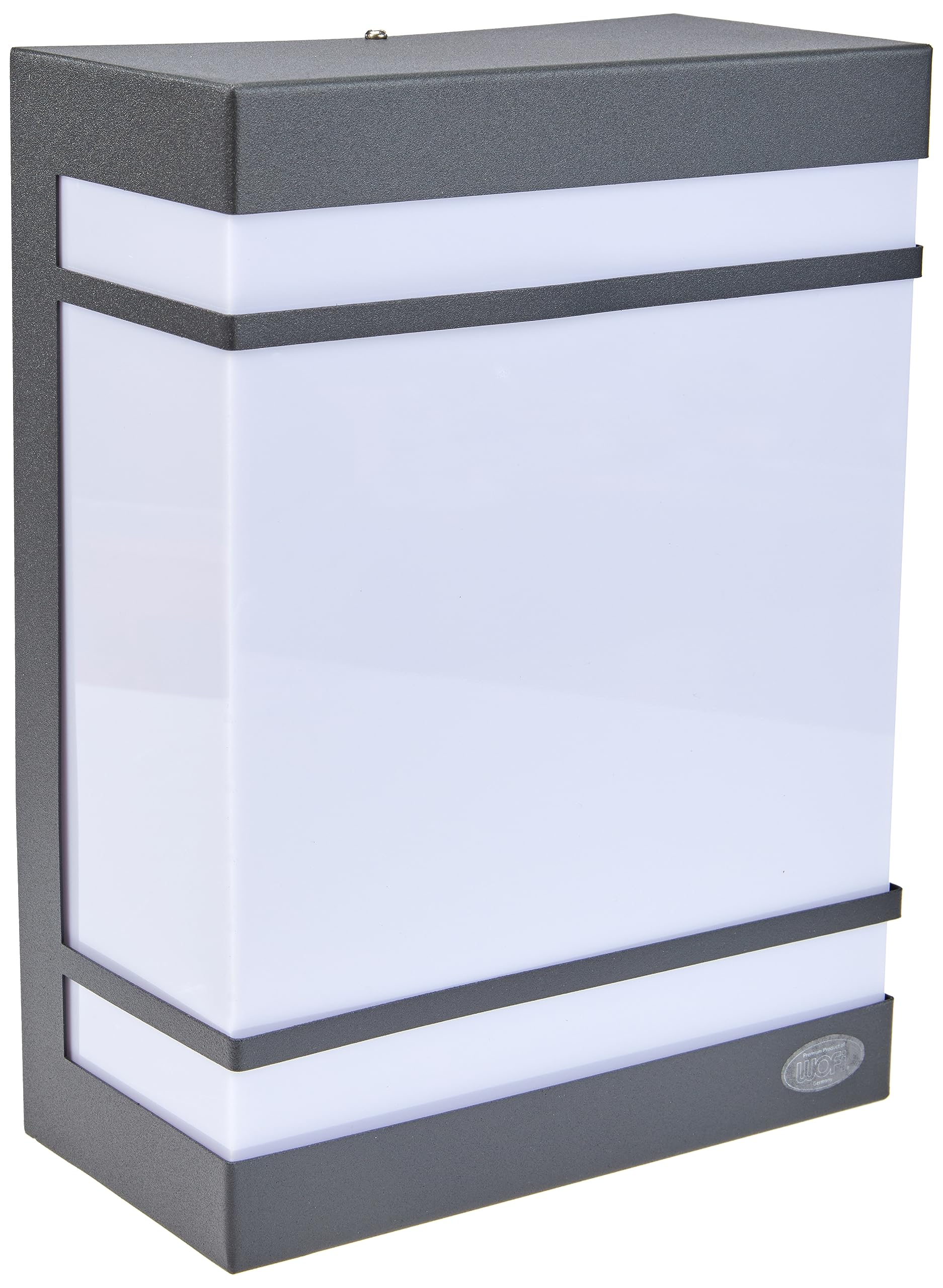 Wofi4043.01.88.7000 A++ to B, outdoor wall light, metal, 15 watts, E27, anthracite, 9 x 17.8 x 24.2 cm