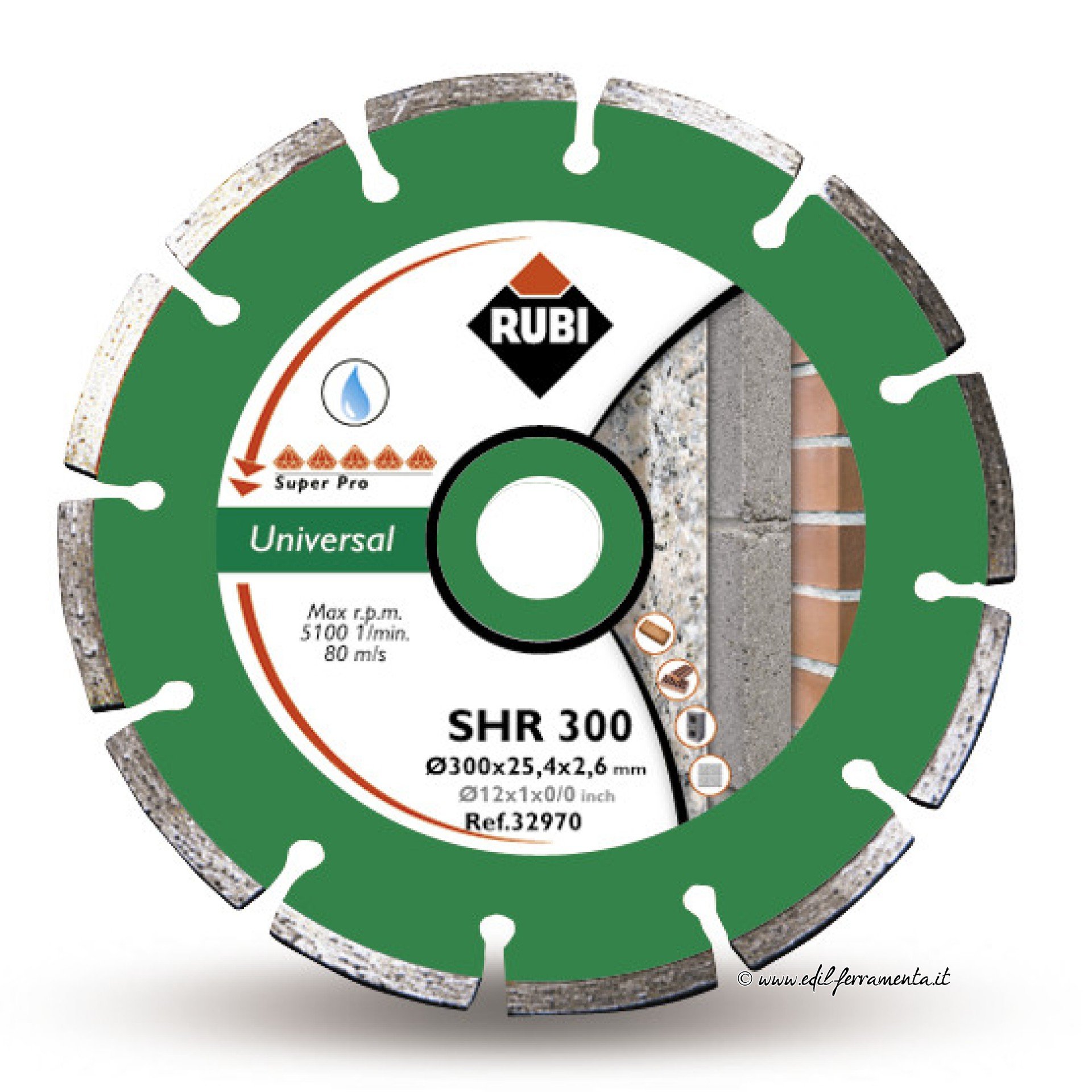 Rubi SHR 350 SUPERPRO - Disco de diamante general obra segmentado (350 mm)