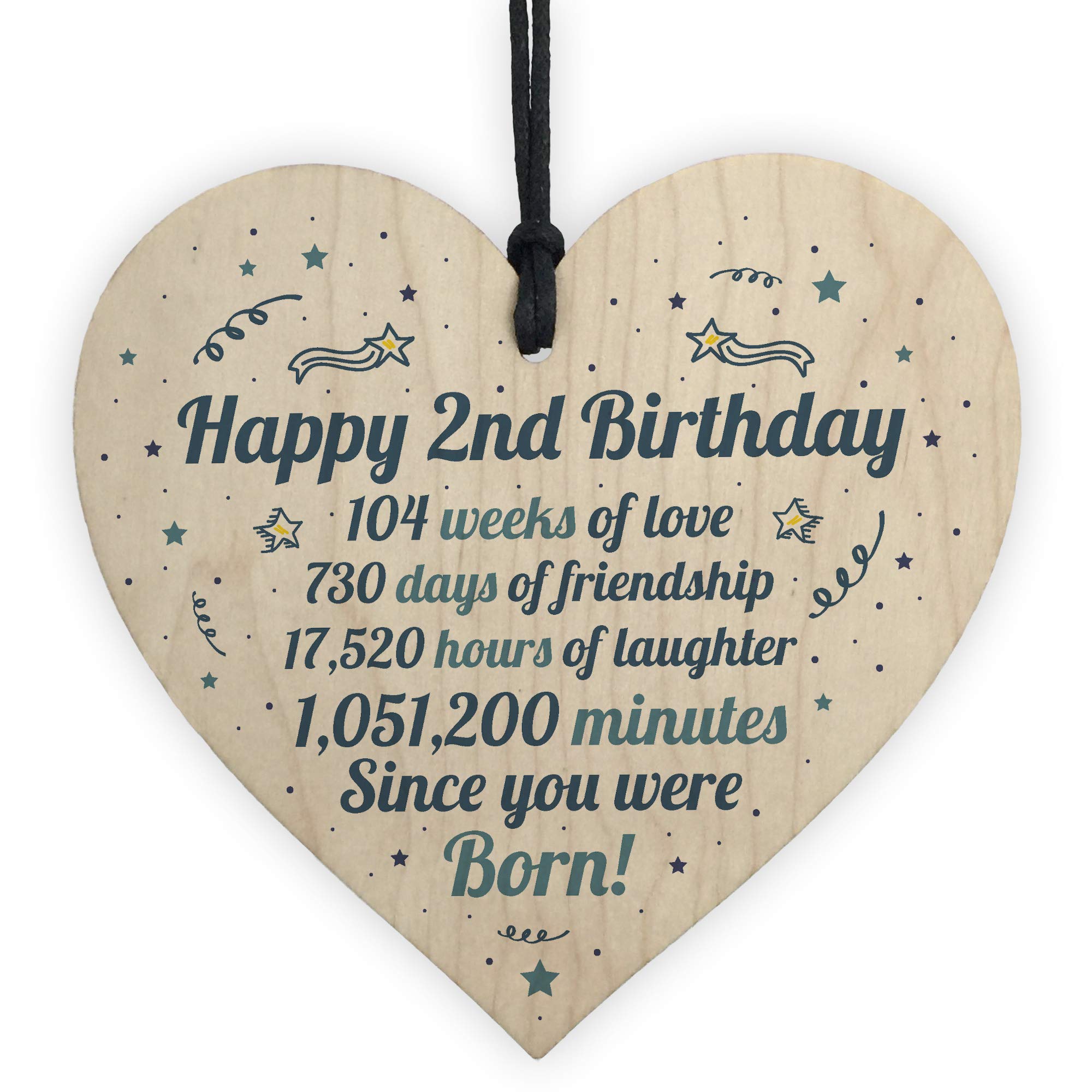 RED OCEAN Age 2/2nd Birthday Party Decoration Baby Daughter Son Grandson Grandaughter Nephew Niece Gifts