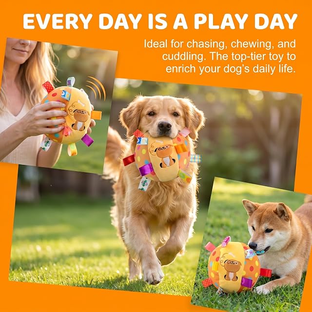 Foto 4 de 8 de Colorful Squeaky Hanging Dog Training Toy, 6-Inch Squeaky Hanging Dog Toy