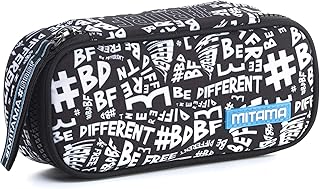 ASTUCCIO MITAMA OVALE LETTERING COMPATTO SCUOLA MEDIA SCUOLE SUPERIORI COMPLETO DI NUOVO CONTENUTO SCOLASTICO FLUO