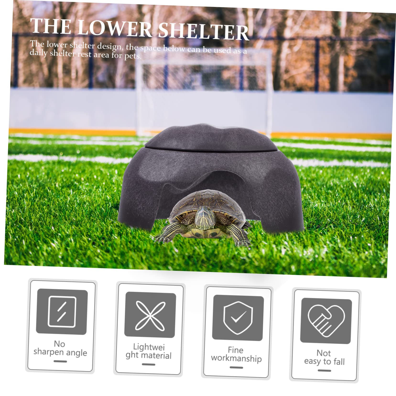 DOITOOL 1set Accessori Per Rettili Per Tartarughe Con Design Realistico e Resistente All Habitat Versatile Per Acquatici e Terrestri Nascondiglio Multifunzionale Per e