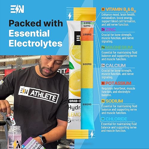 Miniatura 4 de Engineered Nutrition Paquetes de electrolitos en polvo sin azúcar, paquete variado, paquetes de hidratación keto con magnesio, potasio y sodio, cero