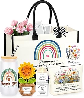 Thank You Gifts for Women Coworkers, Appreciation Farewell Goodbye Going Away Gifts for Coworker Friends Teacher Employees, Christmas Mothers Day Birthday Gifts for Women Set of 6