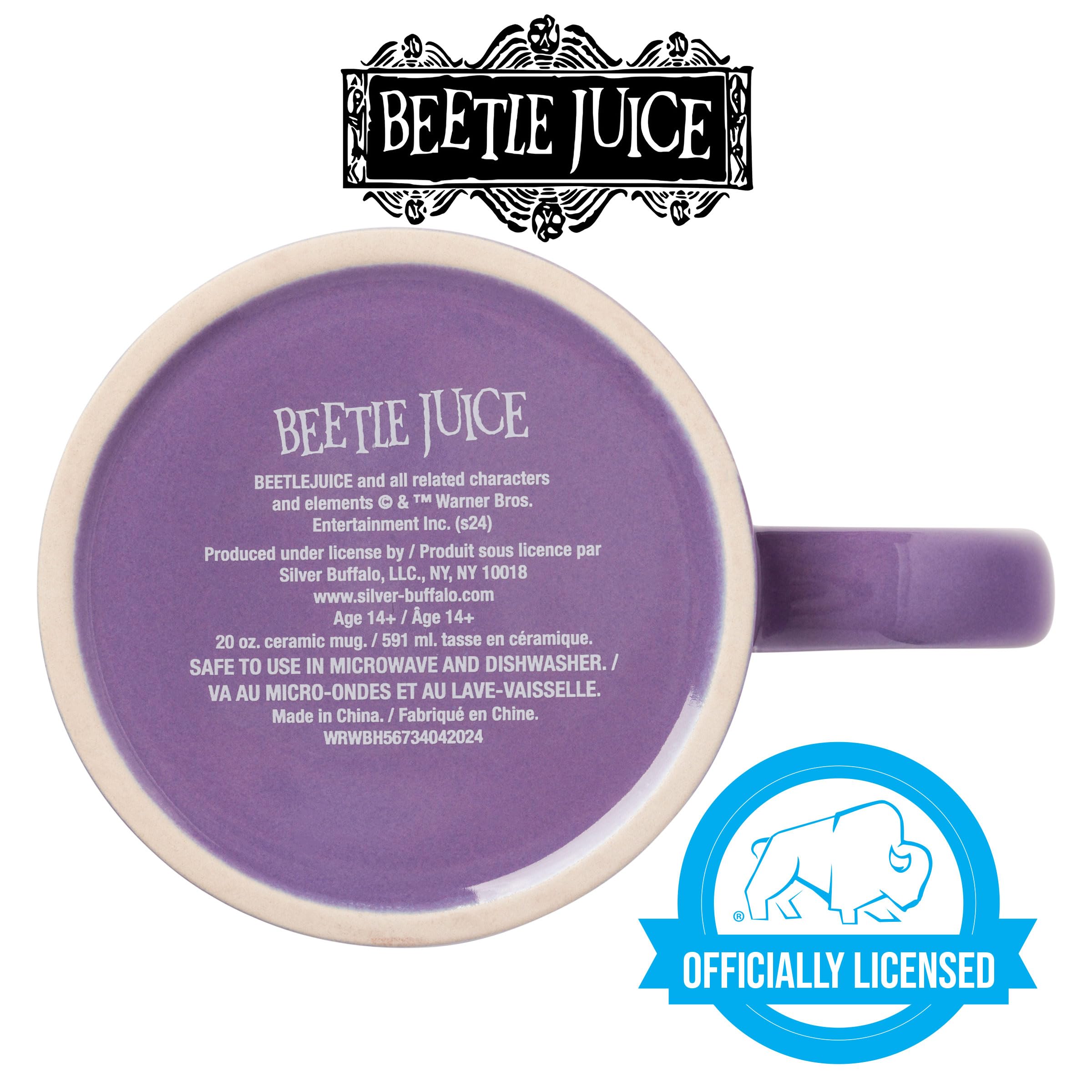 Silver Buffalo Beetlejuice Keramiktasse mit Sandwurm, 590 ml | 0,59 Liter