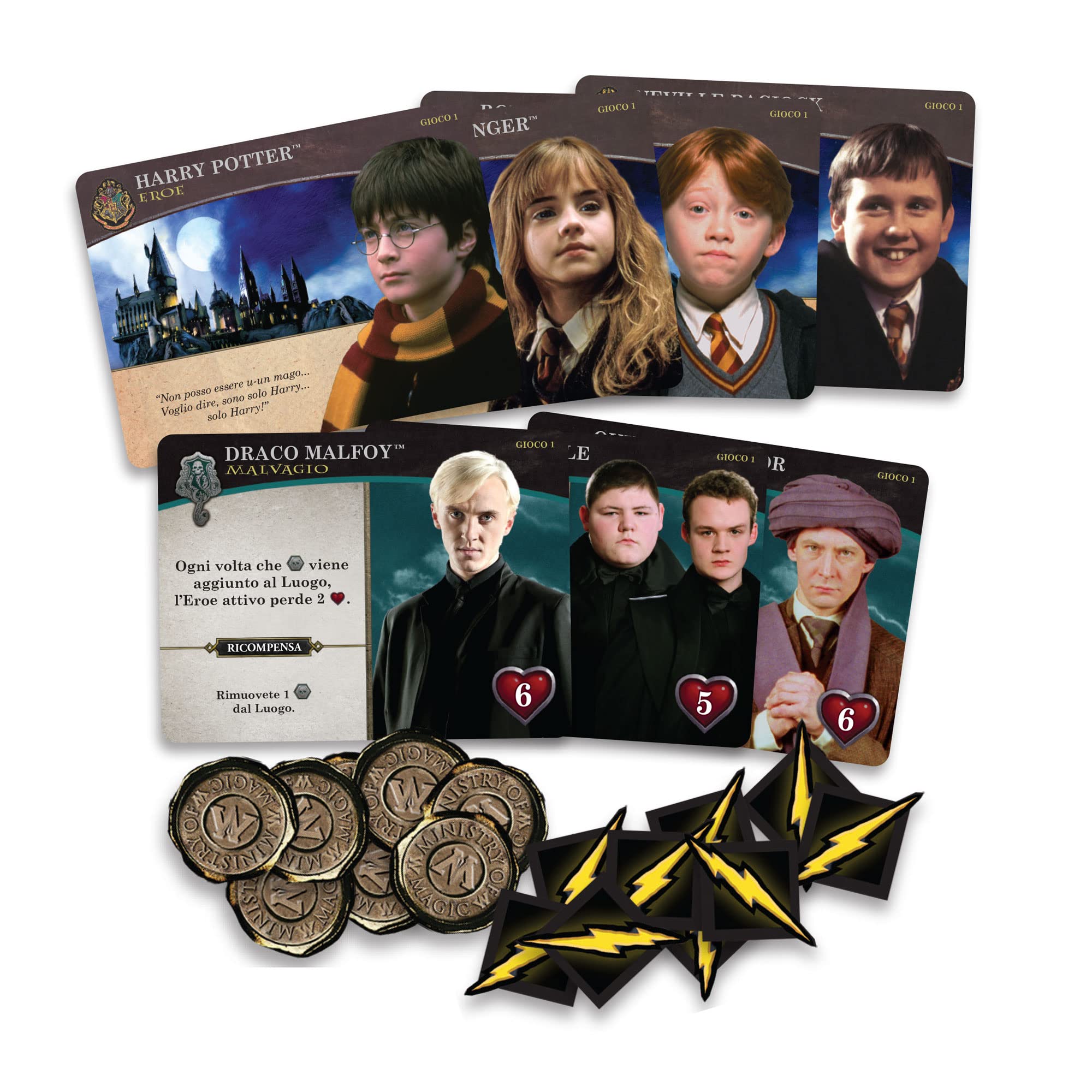 Asmodee – HARRY POTTER: HOGWARTS BATTLE – Gioco da Tavolo Collaborativo | Gioco da Tavola Strategico di Deck-Building per Famiglie e Amici – 2-4 Giocatori – 11+ Anni – 30-60 Min. – Edizione Italiana
