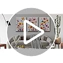 DZRWUBHS Watercolour Floral Wall Art for Living Room Canvas Wall Decor for Bedroom Modern Family Decor Flowers Posters Vintage Wildflower Pictures Print Paintings Artwork Home Decoration 3 Piece