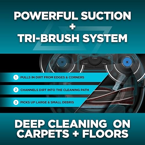 Miniatura 8 de Shark RV765 ION Aspiradora robótica, conexión Wi-Fi, tiempo de funcionamiento de 120 minutos, compatible con Alexa, limpieza multisuperficie, azul