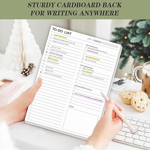 Miniatura 6 de Bloc de notas de lista de tareas  Agenda diaria de 52 hojas, 7.6 x 10.4 pulgadas con lista de verificación de productividad agenda de trabajo, bloc