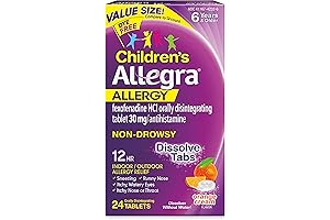 Allegra Children's 12HR Orange Cream Tablets for Seasonal Allergies
