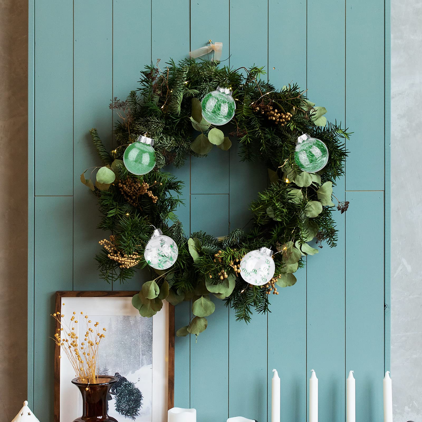 Palline di Natale 24 Pezzi 60mm - Set di Ornamenti Infrangibili per Albero - Decorazioni da Appendere per Feste e Nozze