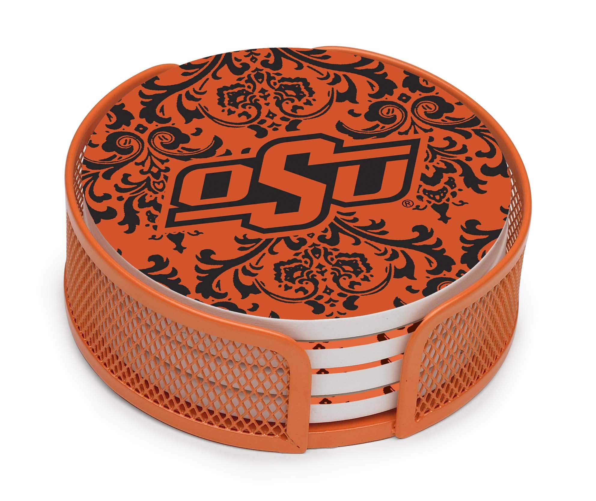 Thirstystone Stoneware Coaster Set, design with holder