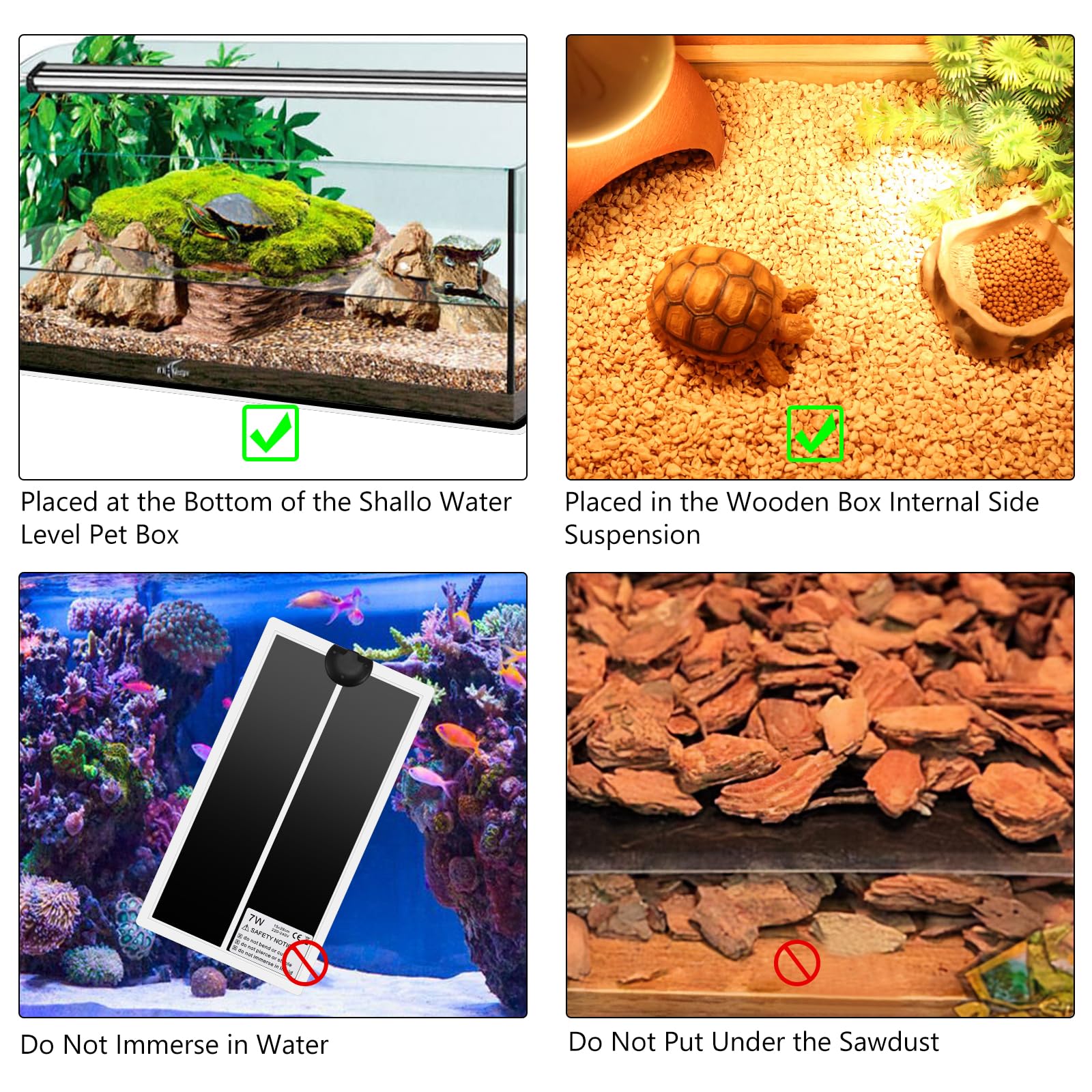 Palmcee Esterilla térmica terrario, almohadilla térmica ajustable y extraíble para reptiles con control de temperatura, almohadilla térmica para reptiles, tortugas, serpientes, lagartos, gecko, araña