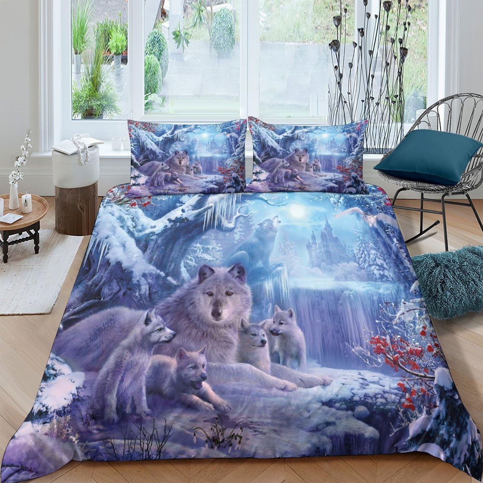 Housse de couette 140x200cm pour lit single résistant aux lavages