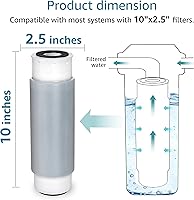 Vista 2 de AQUA CREST AP117 Filtro de agua para toda la casa, 10 x 2.5 pulgadas de repuesto para 3M Aqua-Pure AP117, Whirlpool WHKF-GAC, paquete de 2
