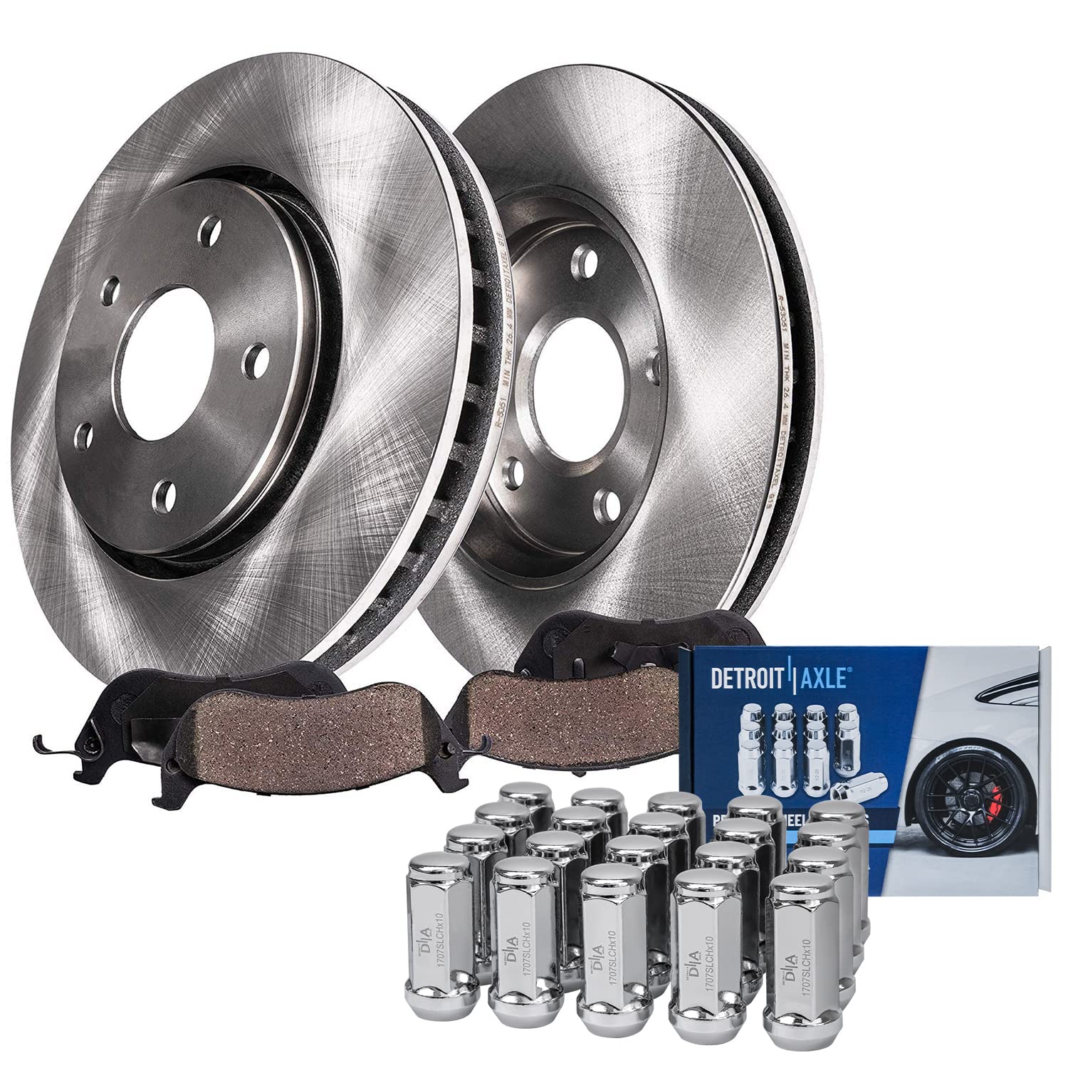 Detroit Axle - Front Brake Kit For Chevy Impala Cadillac DTS Buick Lucerne