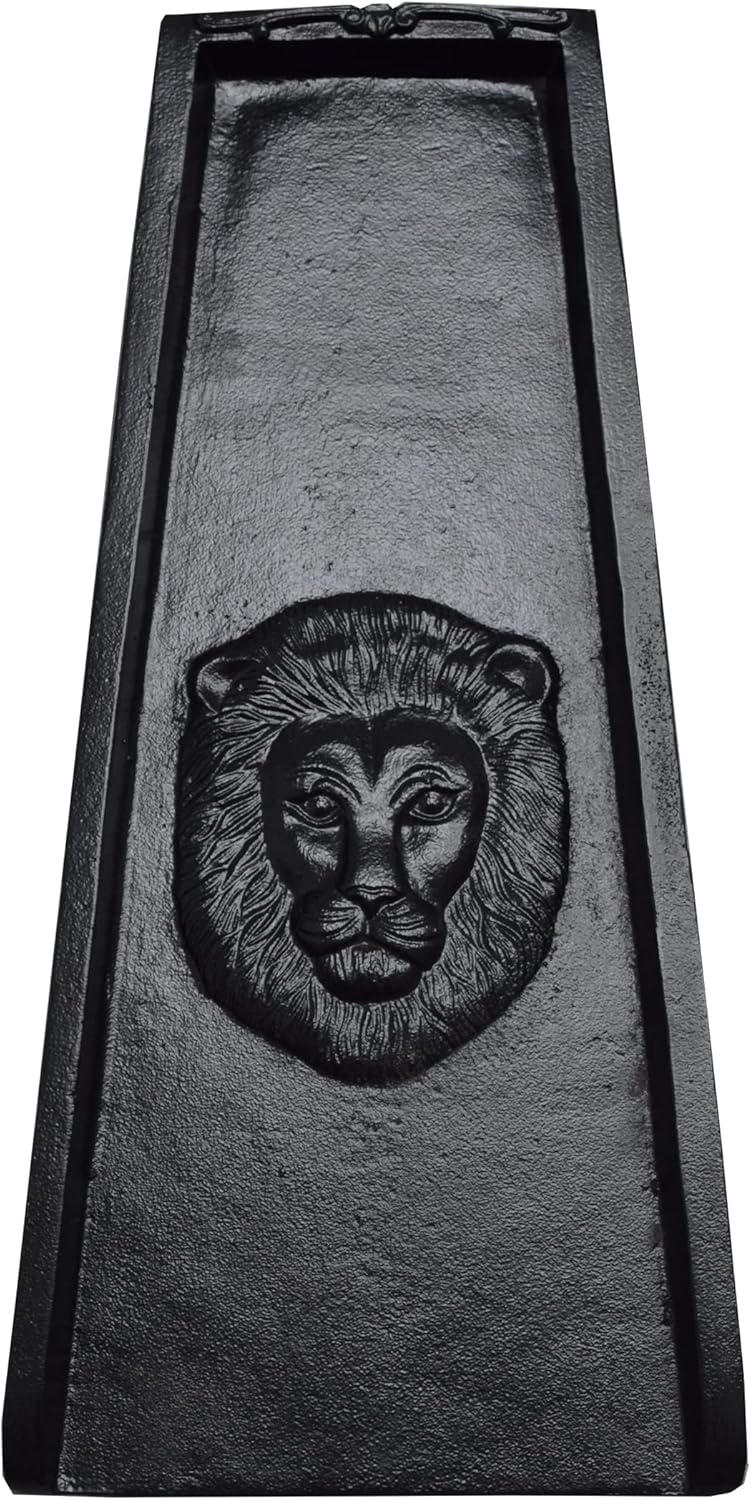 Oakland Living Bronze Lion Cast Aluminum Metal Downspout Gutter 24 in. Heavy Splash Block