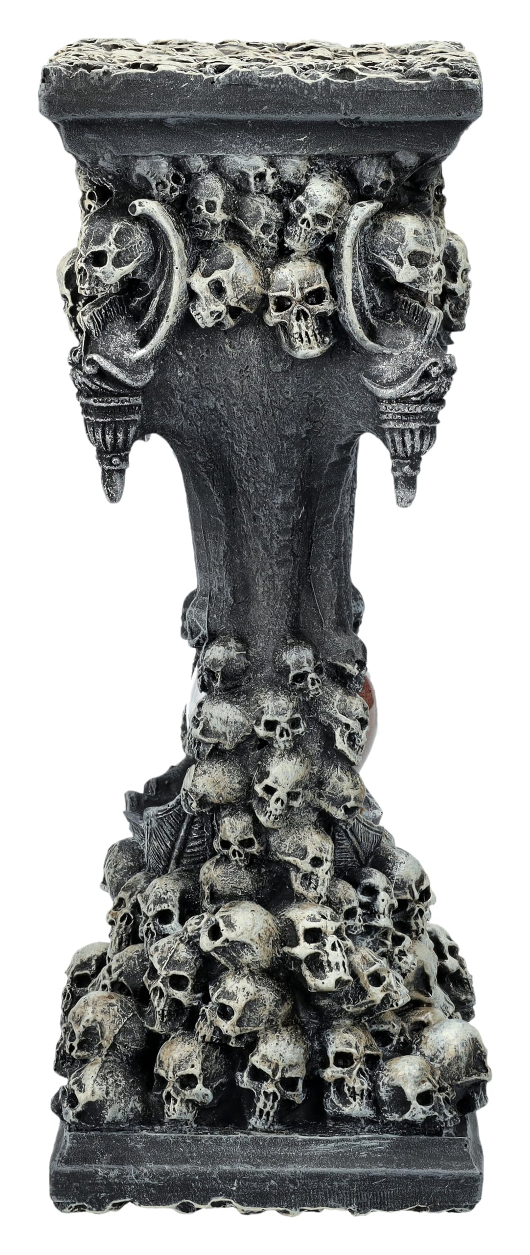 Pacific Giftware Sanduhr mit Totenköpfen - Sands of Death, Blutroter Sand, 19 cm, Gothic-Deko, Fantasy Figur