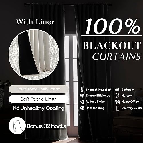 Miniatura 7 de PANELSBURG Cortinas opacas de 90 pulgadas para guardería, niñas, niños, cortinas neutras para sala de estar, dormitorio, gris claro, cortinas opacas