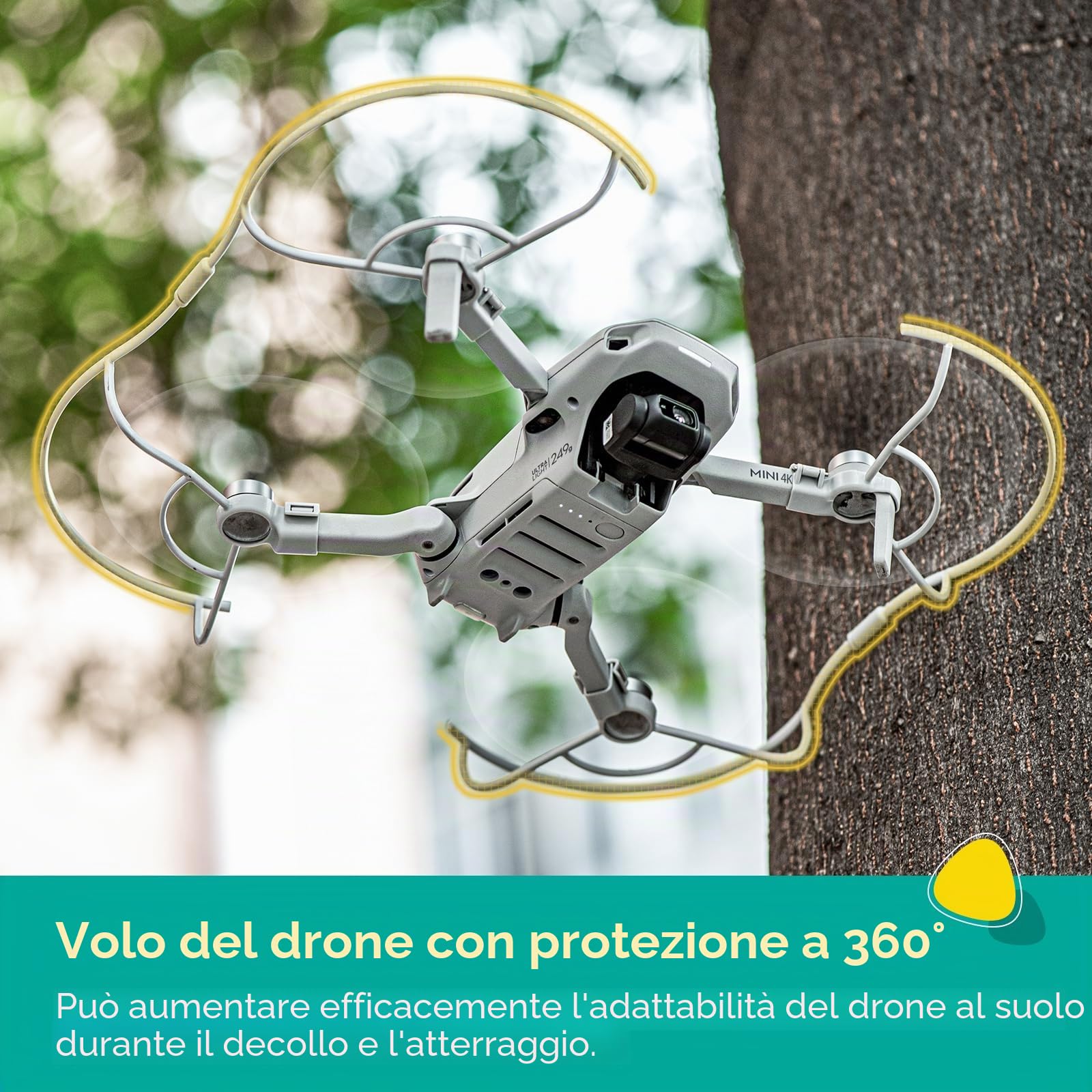 Mini 4K Protezione per eliche DJI Mini 4K Drone, accessorio di sicurezza compatibile con DJI Mini 4K/ Mini 2 SE/Mavic Mini 2/Mini SE eliche protettore Drone accessori (versione aggiornata)
