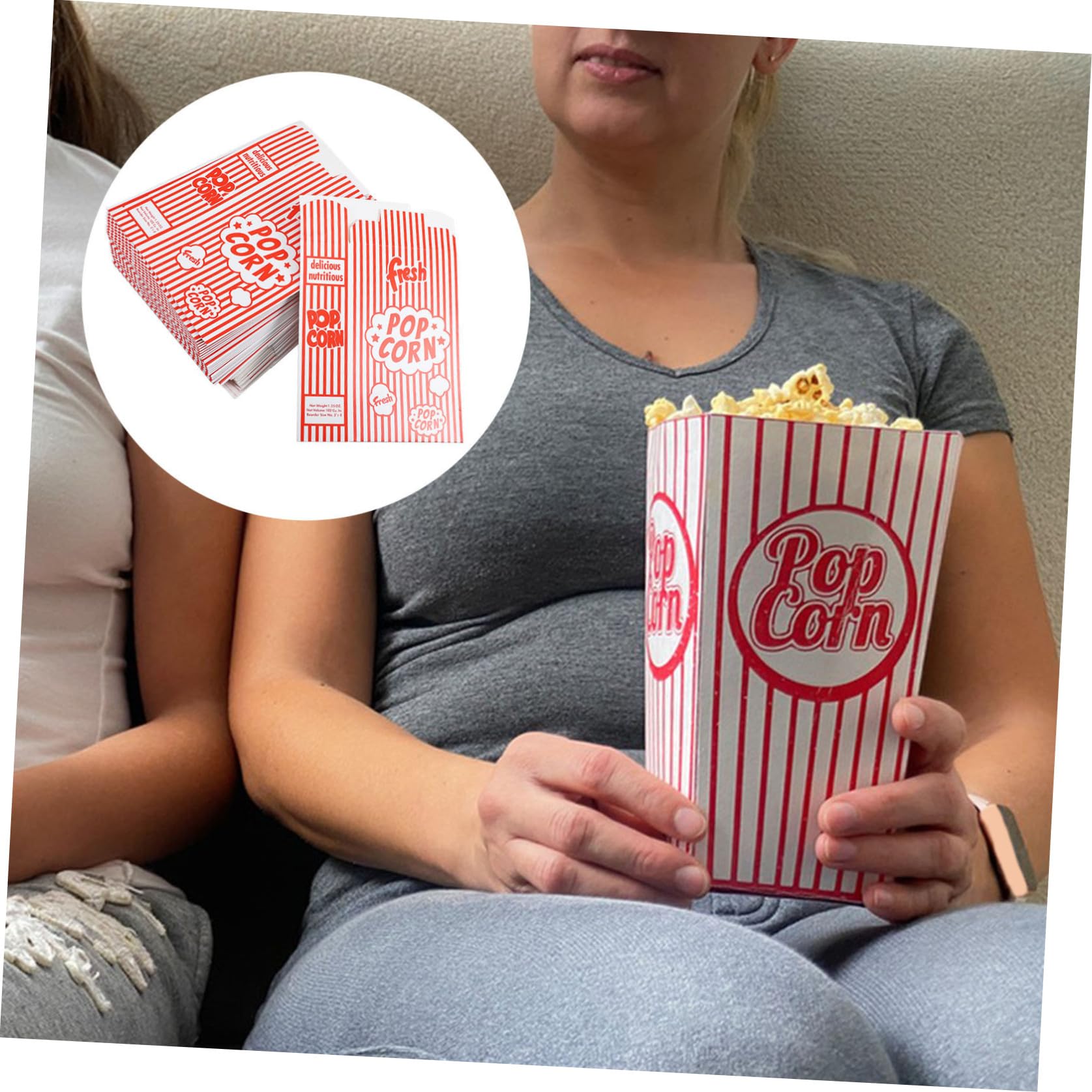 GALPADA 50 pezzi Scatole Popcorn Contenitori Snack Decorativi per Feste per Popcorn e Biscotti per Cinema Pasticcerie e Speciali