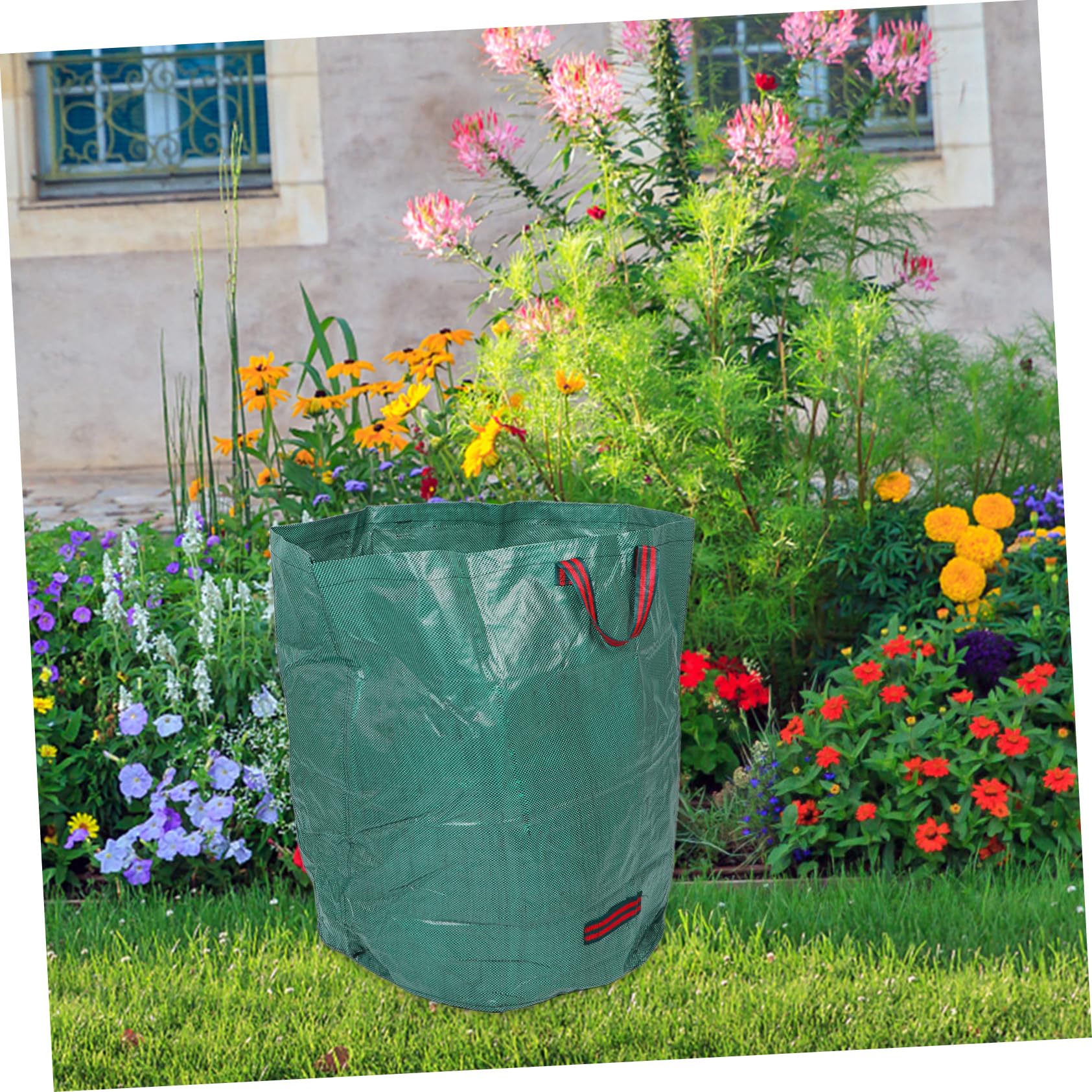 Bolsa para Residuos de Jardinería Reutilizable, Plegable, Verde, Gran