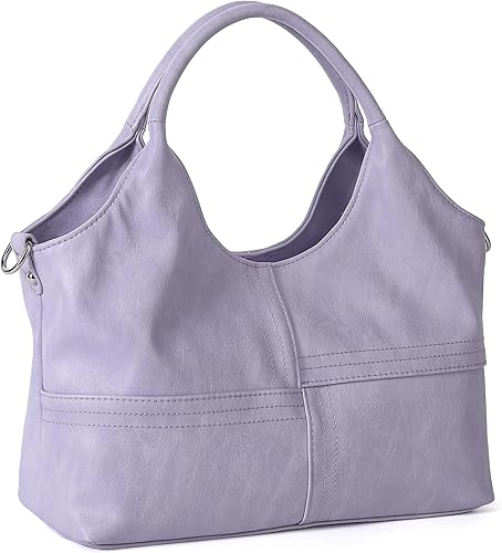 KOGTLA Bolsos de cuero vegano para mujer con correa de bandolera desmontable, bolsos de mano para damas, bolsos tote estilo hobo con asa superior