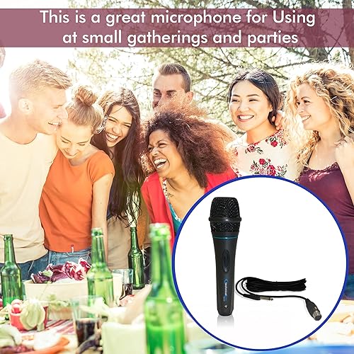 Miniatura 6 de Technical Pro MK75 Micrófono dinámico con cable XLR de 10 pies a  de pulgada - Grado profesional, cardioide, carcasa de metal duradera, ideal para