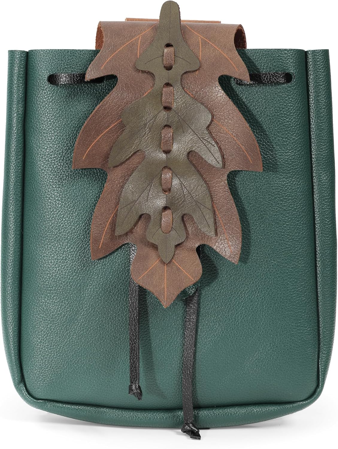 PROCOS Renaissance Belt Pouch Coins Purse Drawstring PU Leather Leaf Medieval Waist Bag for LARP Ren Faire - Image 7