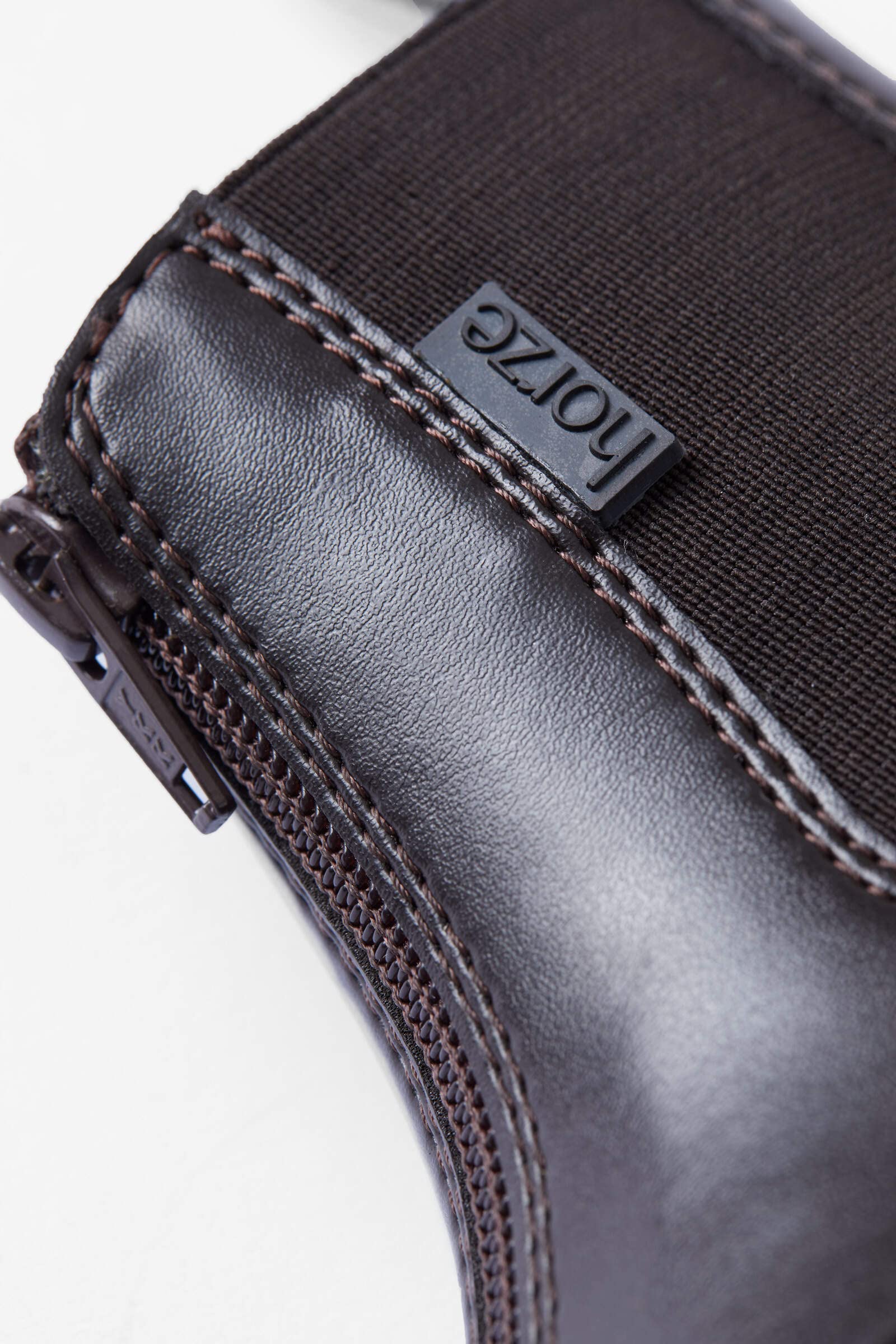 HORZE Wexford Kinder Jodhpur Reitstiefeletten mit vorderem Reißverschluss – Bequeme, pflegeleichte Reitstiefel aus robustem Kunstleder, Schwarz, 34