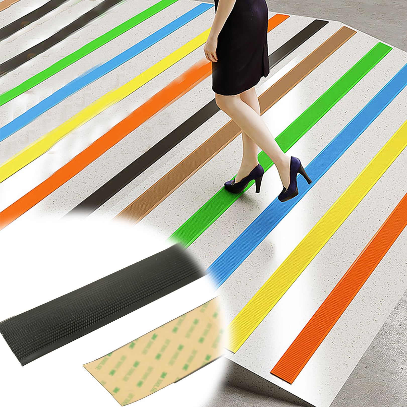 Cxvhsertwr Black Stair Carpet Treads, Edge Trim Rubber Strips Stair Nose Molding(,L 6M)