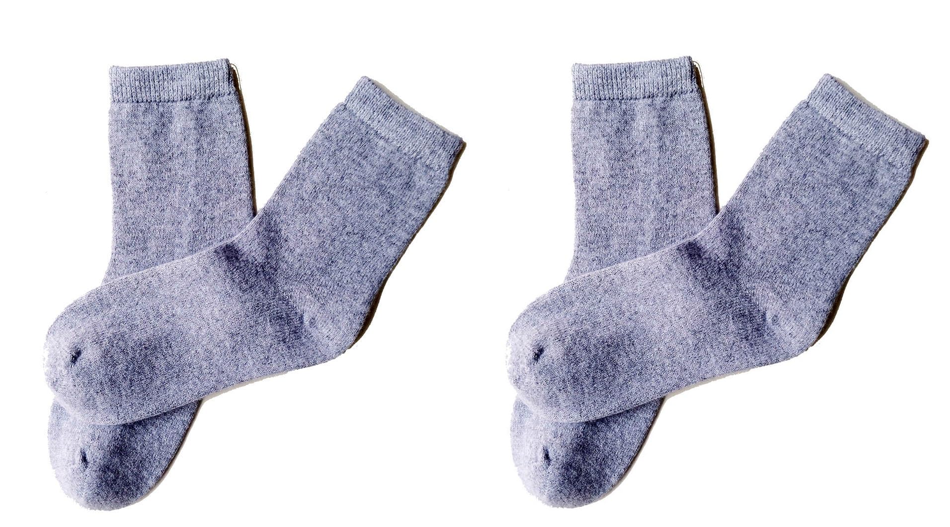 Pure Cashmere Women Men Unisex Ankle Short Causal Thick Socks, Smooth Toes and Heel Sewed by Handwork