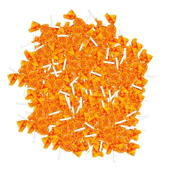 Tootsy Mini Pops - Tangarine Flavored Miniature Lollipops - Individually Wrapped, Gluten Free, Fruity Hard Candy for Independence Day, Pantry, Birthdays, Pool Parties & Movie Nights 1 lbs