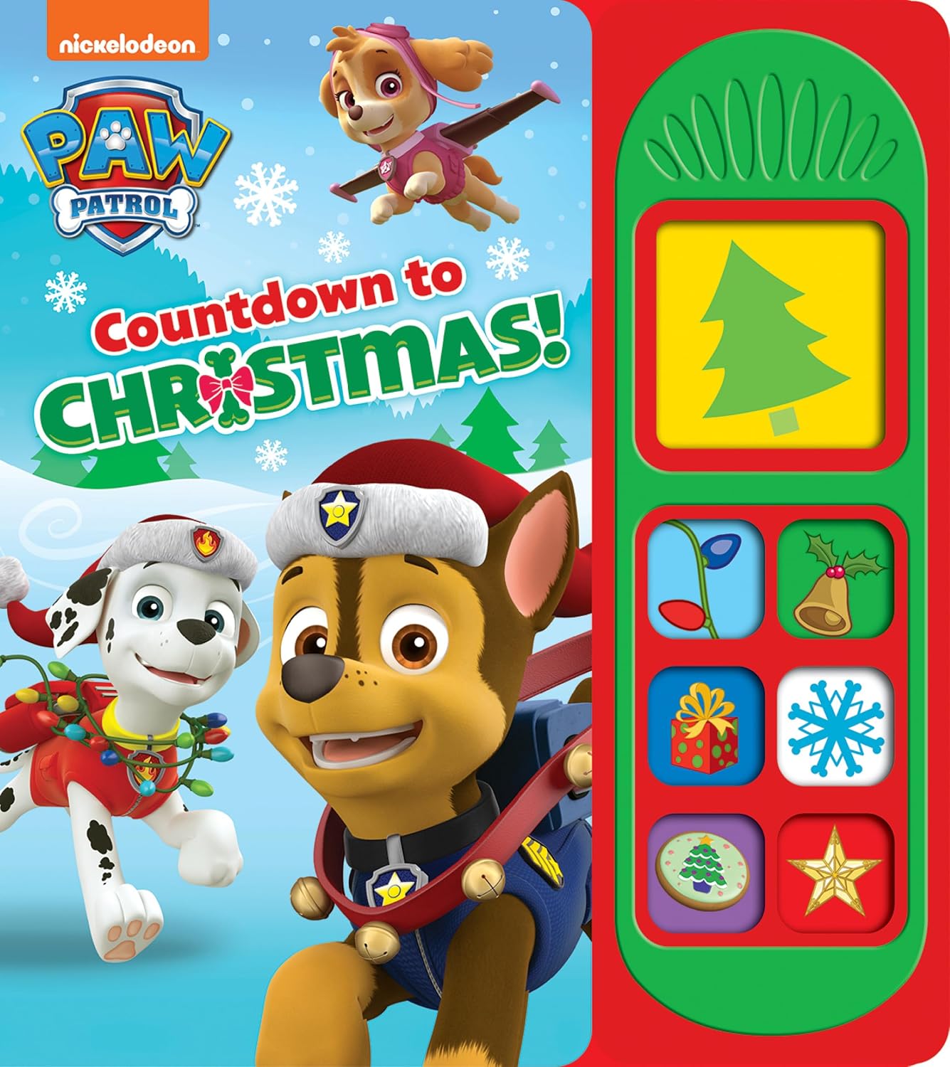 Nickelodeon Paw Patrol: Countdown to Christmas Holiday Gift Set Sound Book and Marshall Plush
