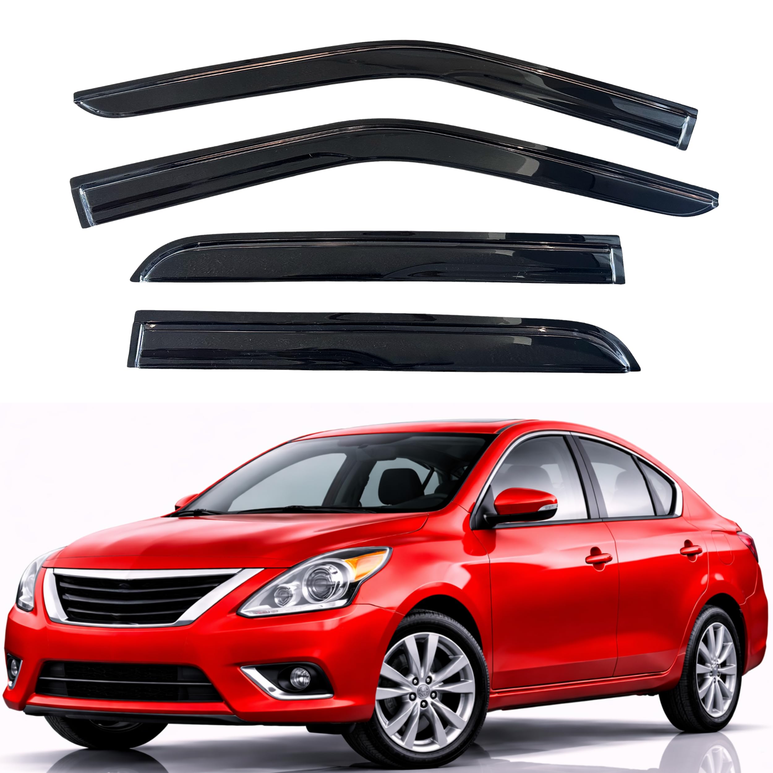 KPY Rain Guards Fit for 2012-2019 Nissan Versa Sedan